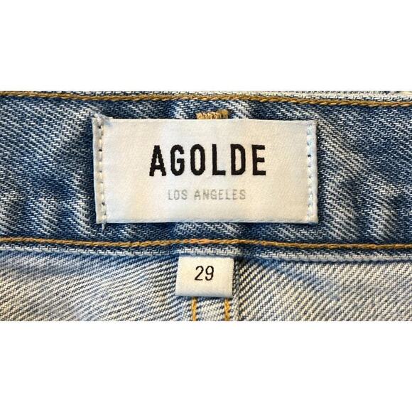 AGOLDE 90’s Jeans Women’s A069C-811 Size 29 Blue Denim Distressed Button Fly Y2K - Picture 11 of 15
